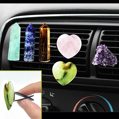 Handmade Crystal Gemstone Vent Clips Assortment
