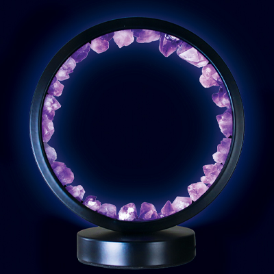Amethyst Ring Light with Wall Plug Adapter