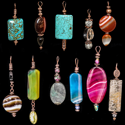 Bohemian Copper Crystal Necklaces