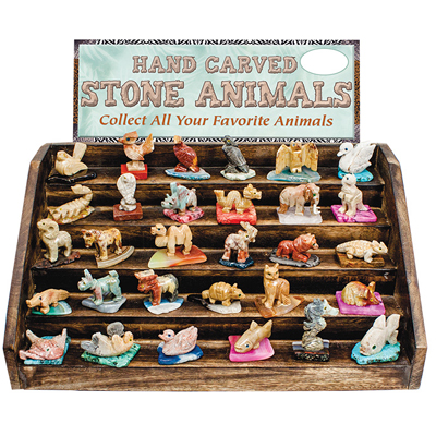 Carved Stone Animal on Base Display Package