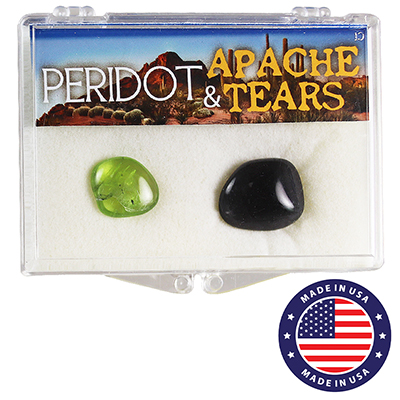 Peridot & Apache Tears